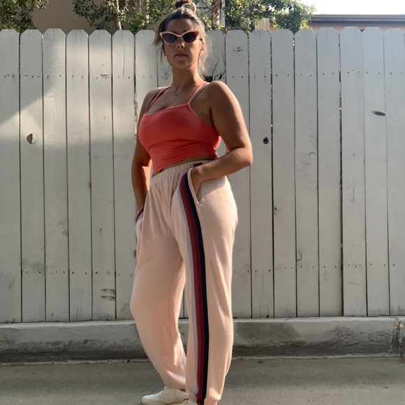 🔮Spiritual Gangster Stripe Malibu Nights Sweats